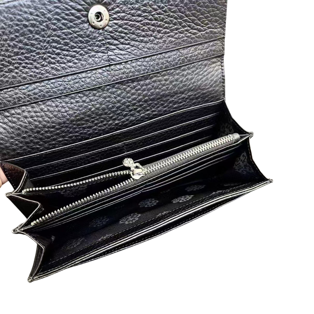 Chrome Hearts クロムハーツ 黒十字架 財布 レザー 長財布
