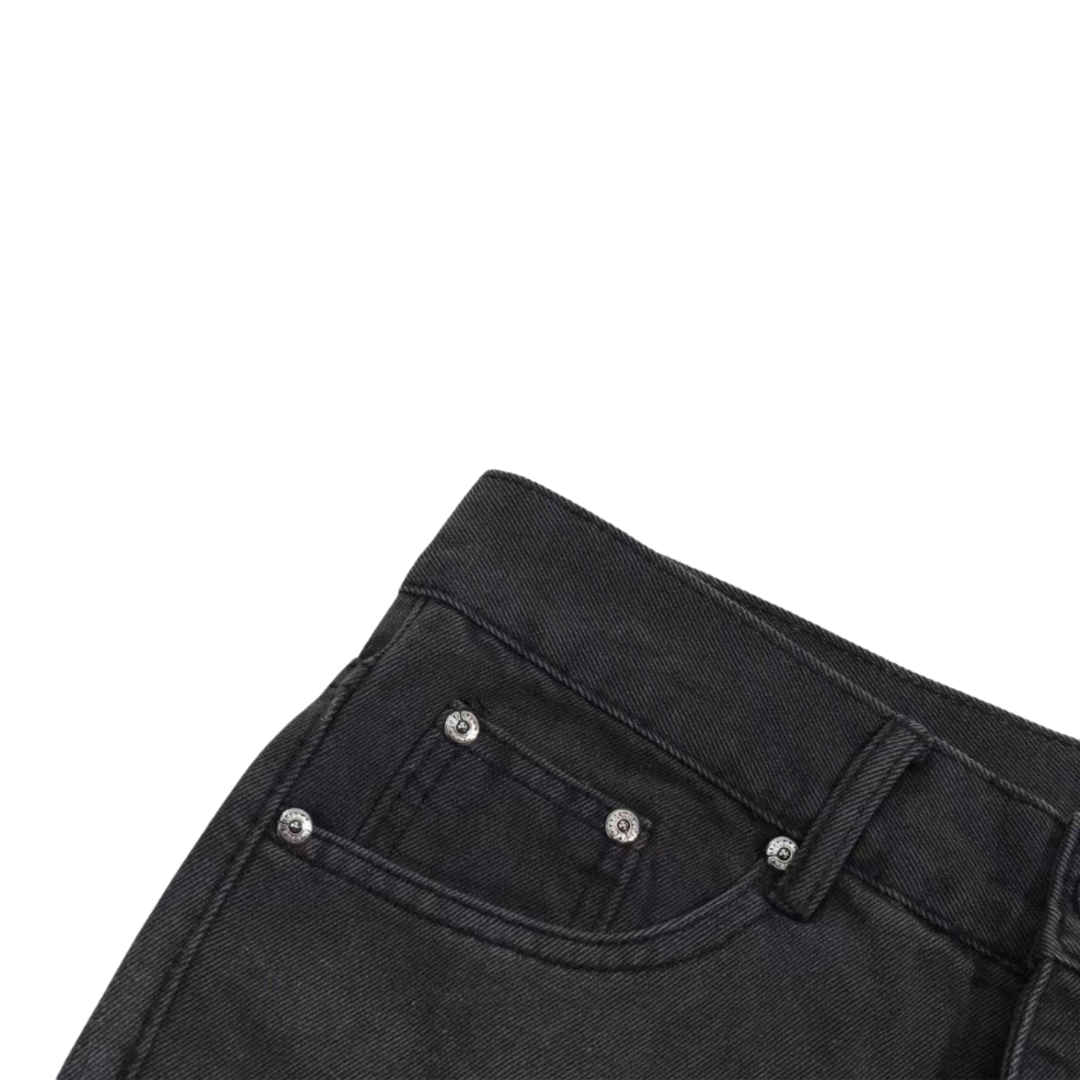 Chrome Hearts クロスパッチ デニムパンツ ブラック ピンク クロムハーツ