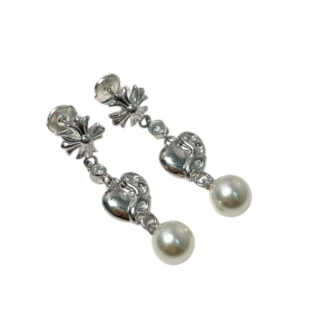 Chrome Hearts x Mikimoto コラボ クロス ロング イヤリング  ピアス（ペア）
