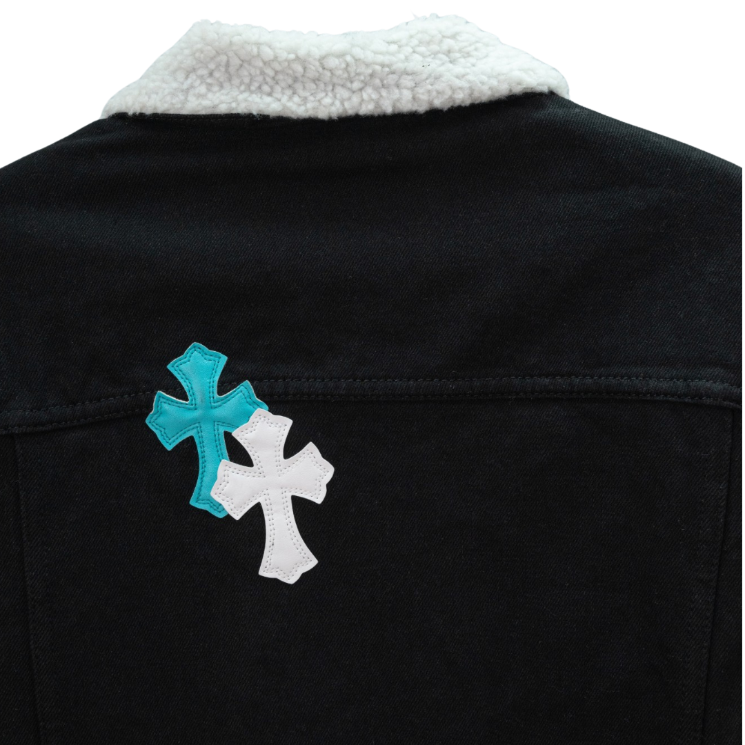 Chrome Hearts クロムハーツ  カラーパッチレザー ムートンカラー ジャケット アウター