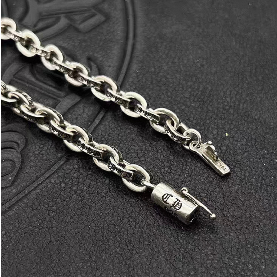 CHROME HEARTS クロムハーツ ベビーIDフローラルクロスブレスレット