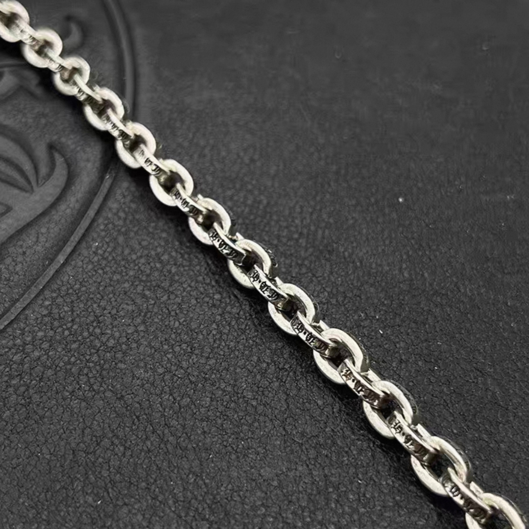 CHROME HEARTS クロムハーツ ベビーIDフローラルクロスブレスレット