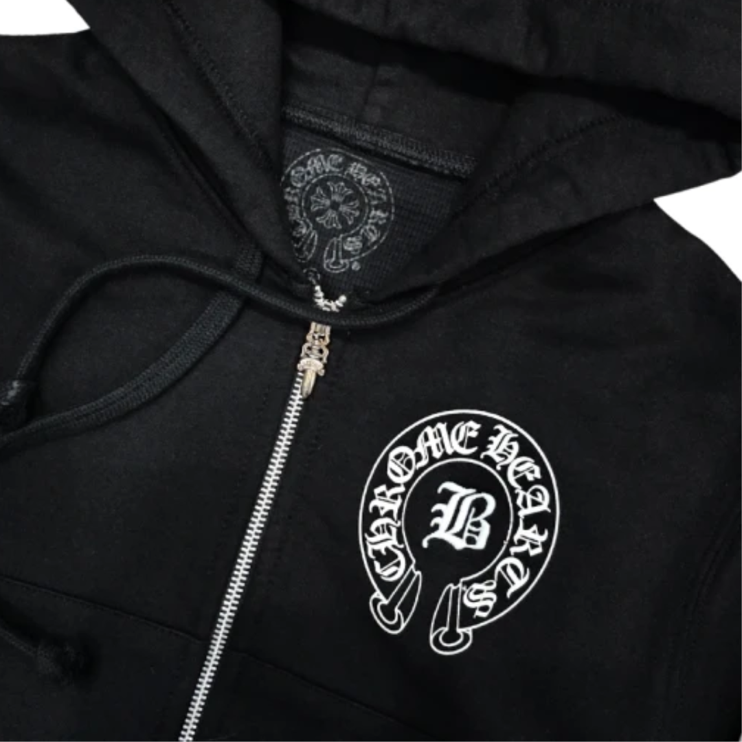 Chrome Hearts クロップドパーカー グラフィックプリント スウェットシャツ