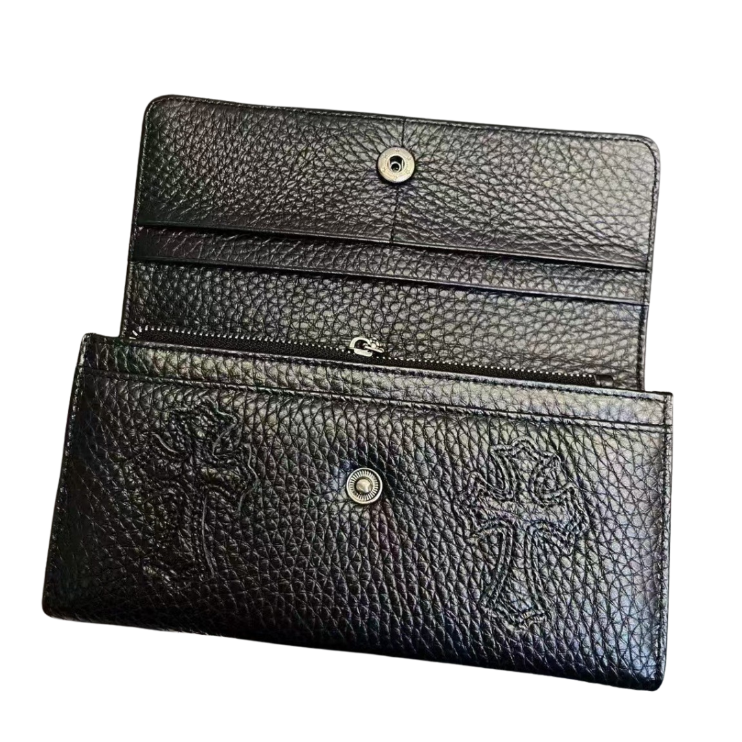 Chrome Hearts クロムハーツ 黒十字架 財布 レザー 長財布