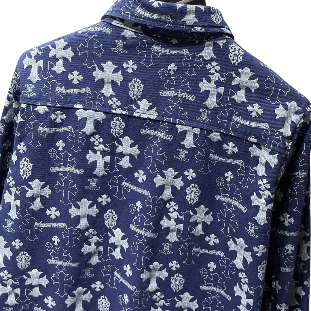 chrome hearts クロムハーツ クラシック 総柄 デニムシャツジャケット メンズ レディース ペア 人気
