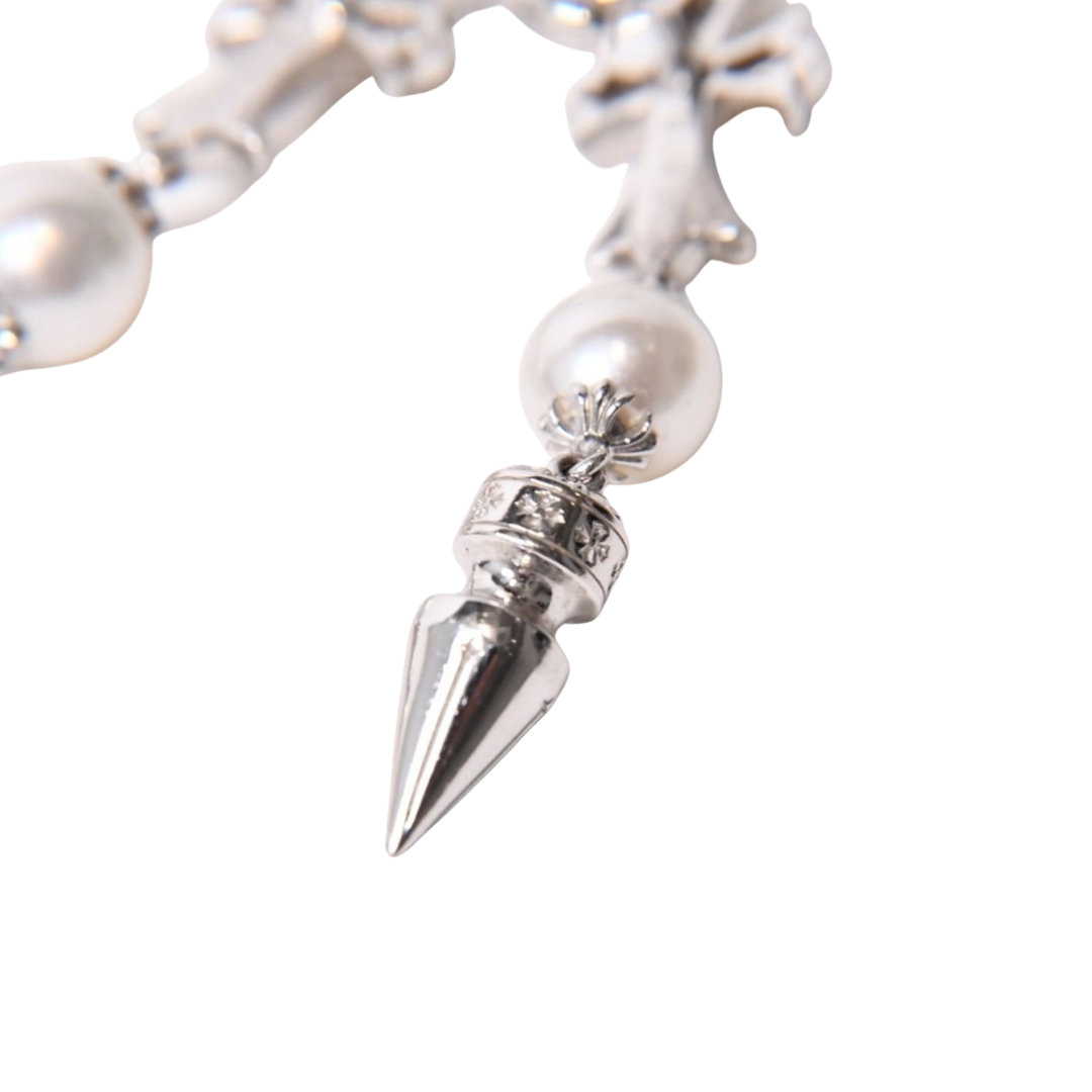CHROME HEARTS クロム・ハーツ ×MIKIMOTO BABY FAT CRS EARRING WHITE ピアス（ペア）