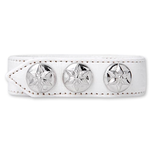 CHROME HEARTS　クロムハーツ　Bracelet　ブレスレット】3ボタン2スナップレザーブレスレット