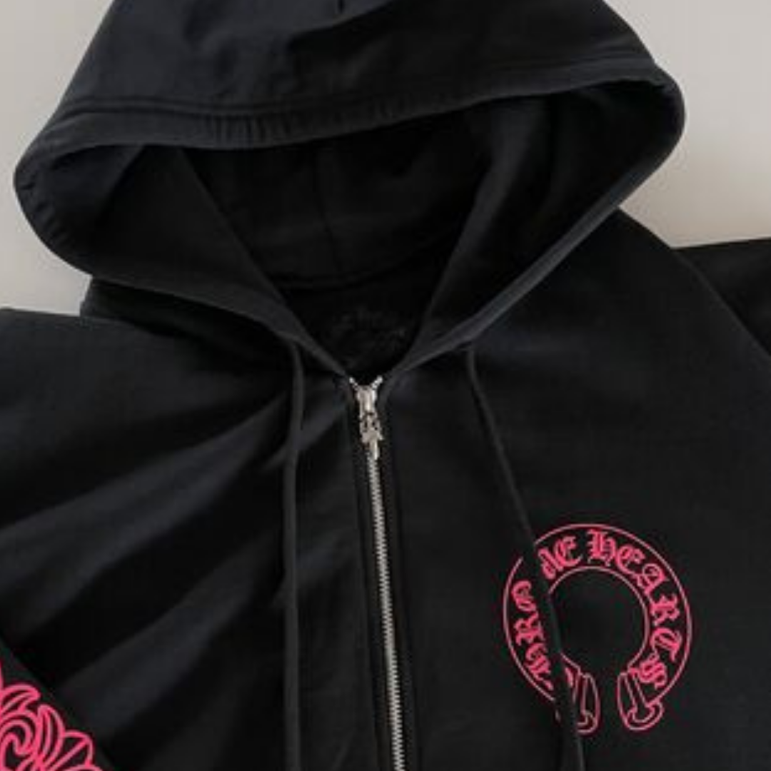 CHROME HEARTS フルジップパーカー CHROME HEARTS クロムハーツフローラルクロスパーカー（ジップアップ