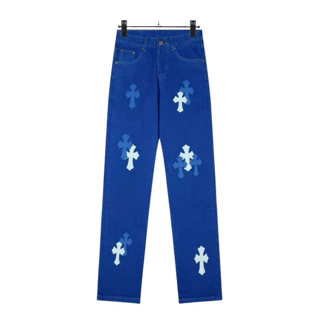 Chrome Hearts（クロムハーツ）クロムハーツ ブルーダイ クロスパッチ ジーンズ