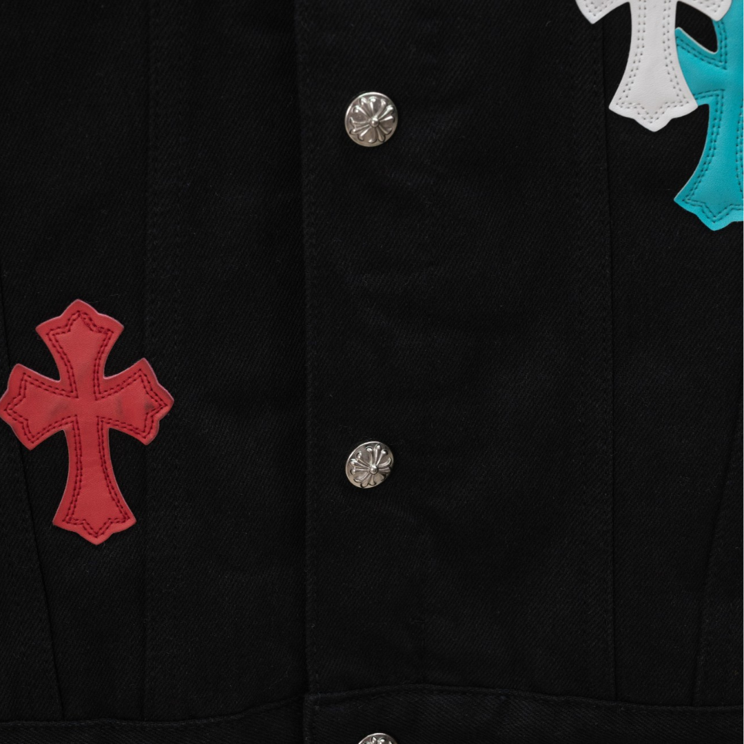 Chrome Hearts クロムハーツ  カラーパッチレザー ムートンカラー ジャケット アウター