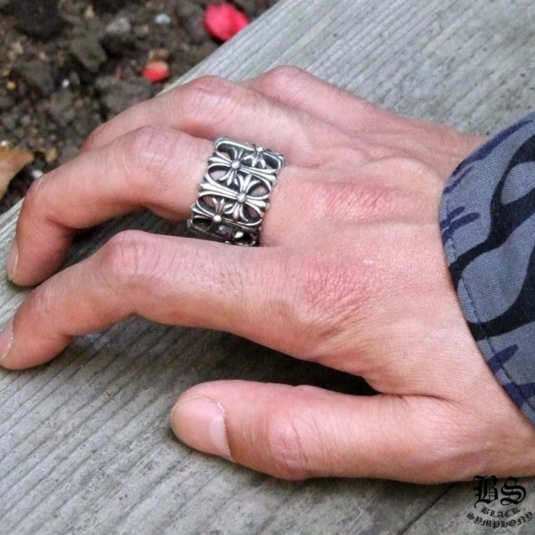 [Copy]【CHROME HEARTS/クロムハーツ】クロムハーツ ナローVバンドリング BSフレア