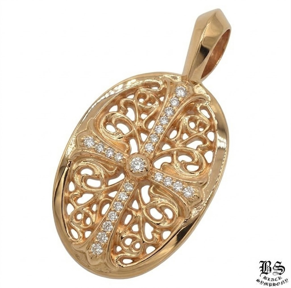 クロムハーツ クラシック オーバルペンダント22K