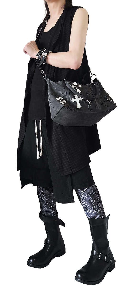 V系 バッグ メンズ モード系 ミニバッグ オラオラ系 ショルダーバッグ PUレザー 十字架 クロス 派手 alcw ミリタリーバッグ 変形 BAG ユニセックス 男 鞄 個性的 お兄系 ヴィジュアル系 ファッション 衣装 ホスト スーツ レディース おしゃれ オシャレ