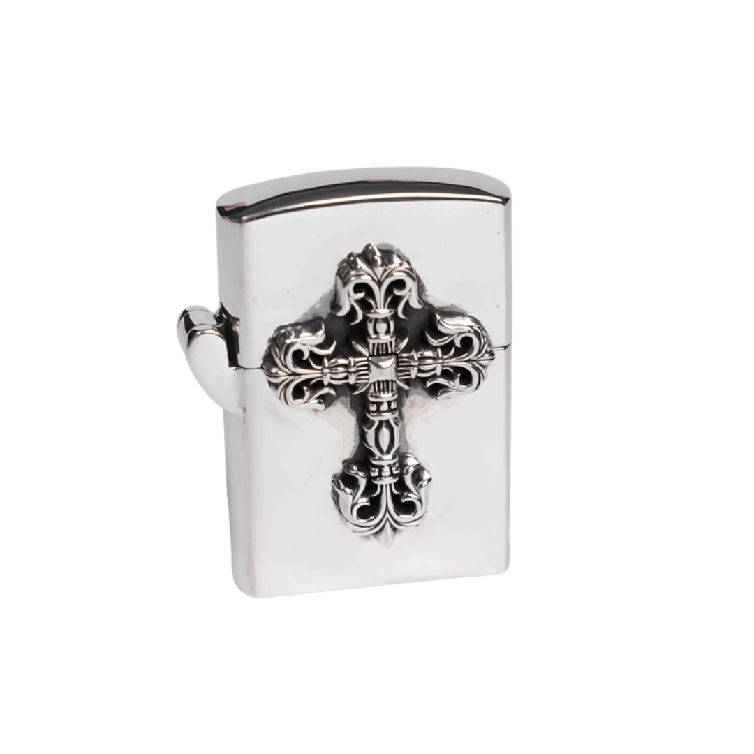 CHROME HEARTS クロムハーツ ZIPPO LIGHTERZ-V5 フィリグリークロスジッポライター シルバー クロムハーツ ZIPPO LIGHTERZ-V5 フィリグリークロスジッポライター
