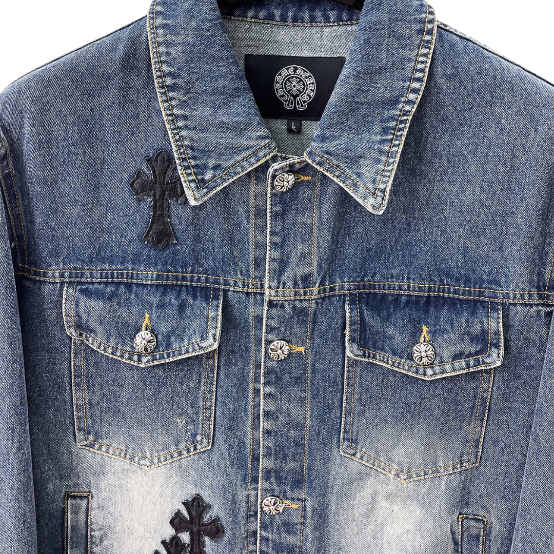 Chrome Hearts クロムハーツ 新作 デニムジャケット アウター ブルー/ブラック