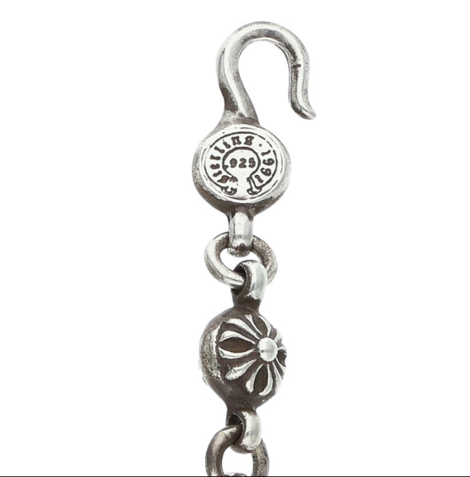 Chrome Hearts シルバーネックレス #1 CRSBL CHN SML CH CRS/クロスボールチェーンスモールCHクロス