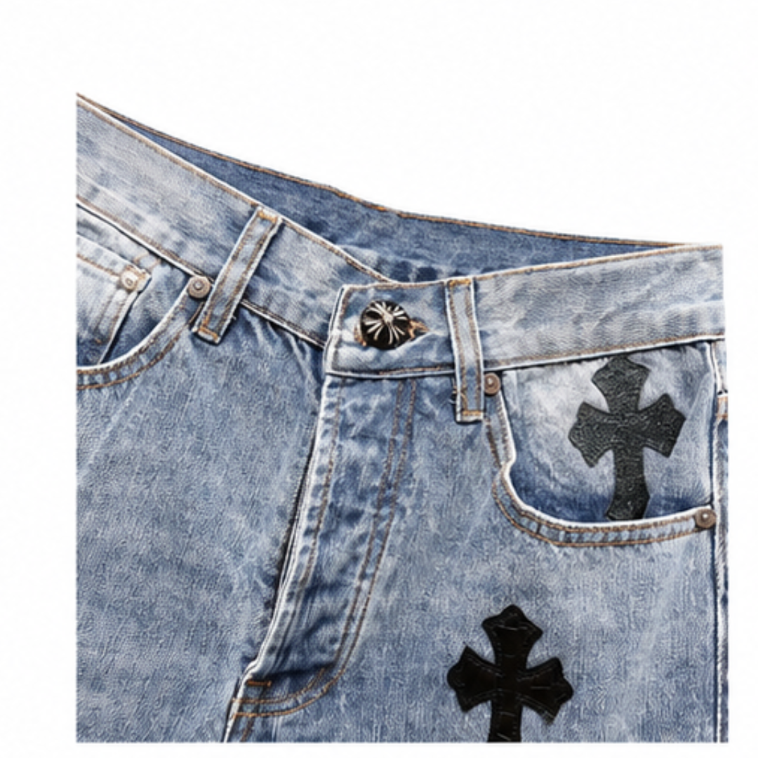 Chrome Hearts  ブルージーンズ / デニム スター柄 クロス