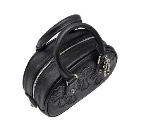 CHROME HEARTS+ セメタリー クロス レザー MINI BAG BLK