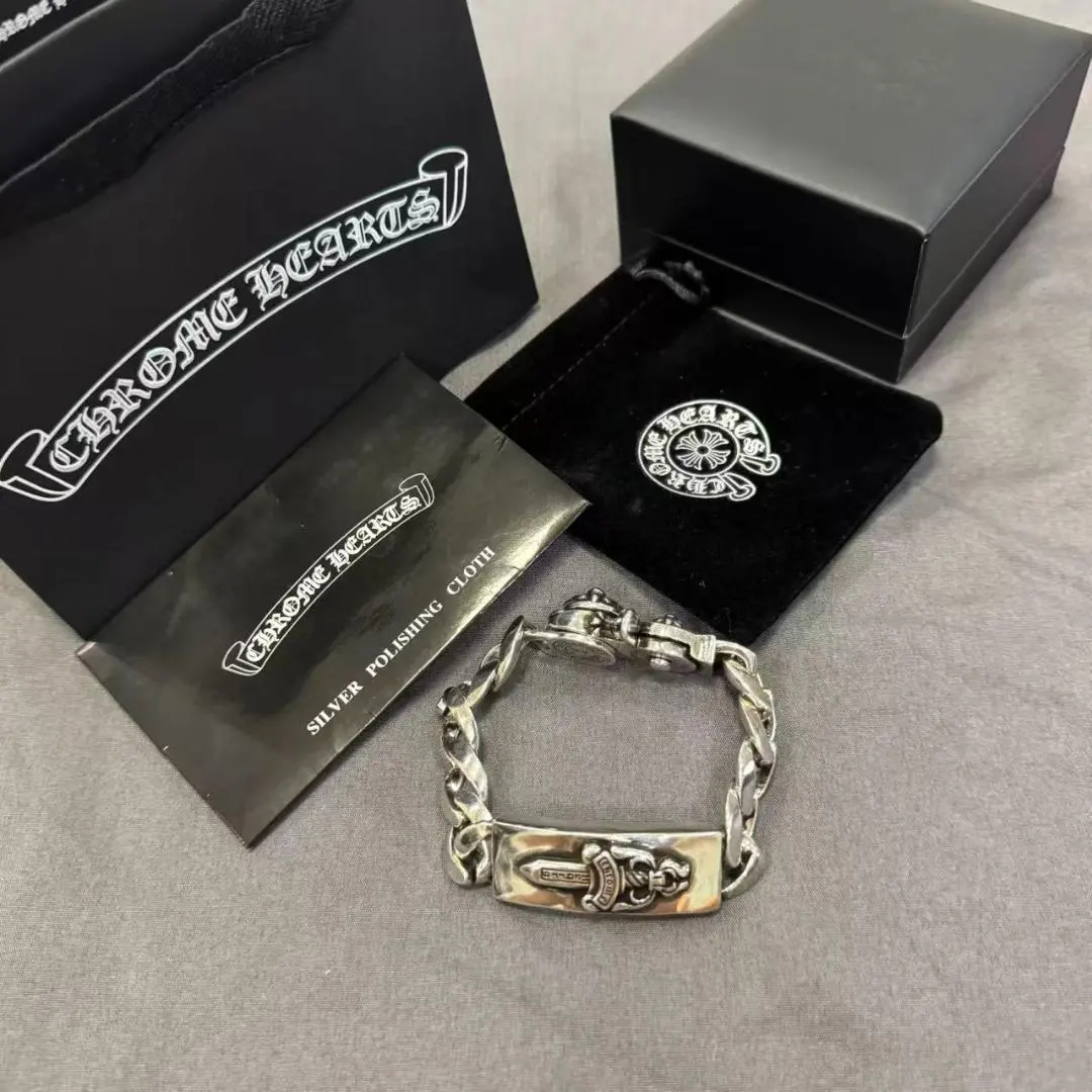 CHROME HEARTS クロムハーツ ベビーIDフローラルクロスブレスレット