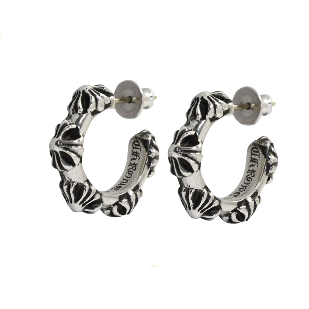 クロムハーツ スクロール フープイヤリング(ピアス) シルバー925