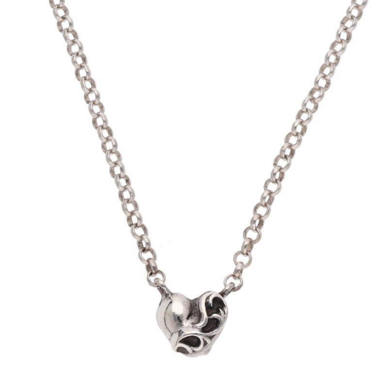 Chrome Hearts シルバーネックレス NECKCHAIN R18 HEART/ロールチェーンハート