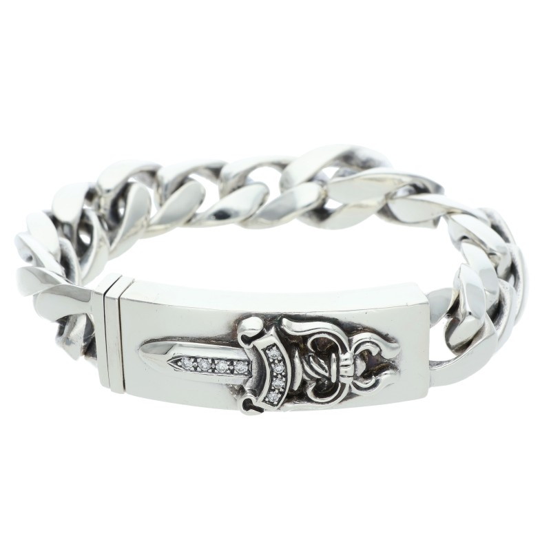 CHROME HEARTS クロムハーツ ベビーIDフローラルクロスブレスレット