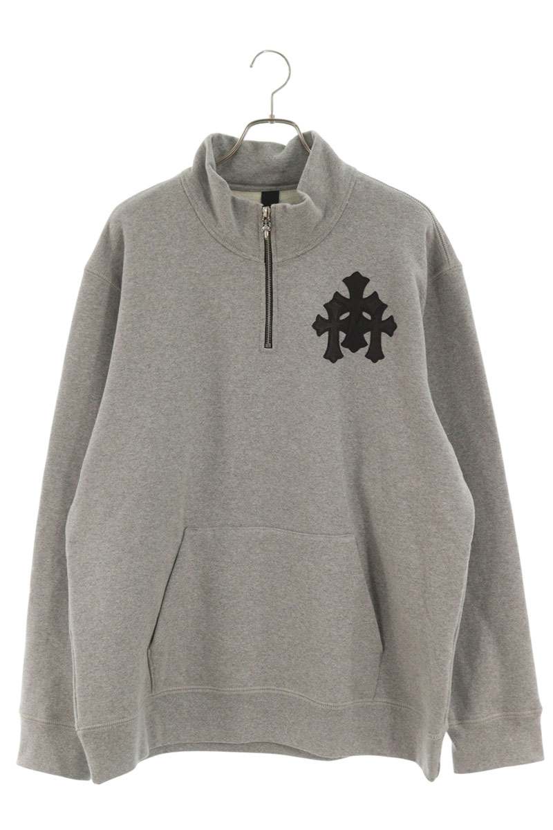Chrome Hearts クロスパッチハーフジップスウェット GYN U PAPER JAM 1/2 ZP PLVR