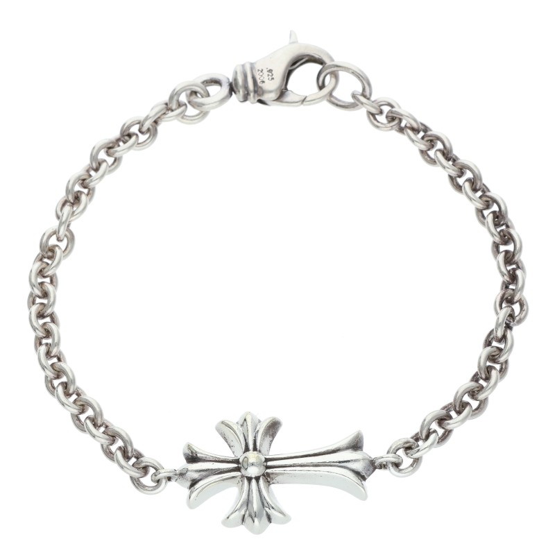 Chrome Hearts シルバーブレスレット CHN TNY CH CRS/タイニーCHクロスチェーン