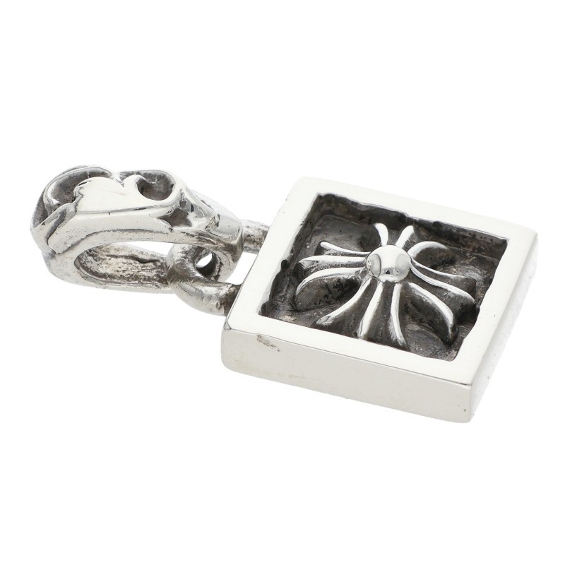 Chrome Hearts チャーム/シルバーネックレストップ FRAMED CH PLUS/フレームドCHプラス