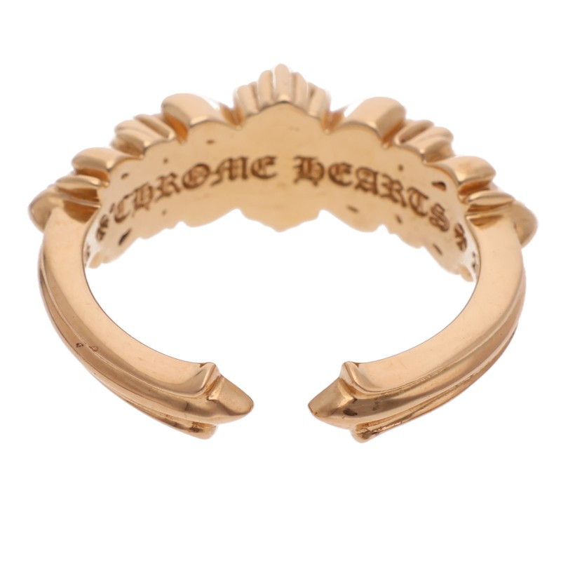 Chrome Hearts ゴールドリング BABY CLSC P SAP ベイビークラシックPAVEピンクサファイア