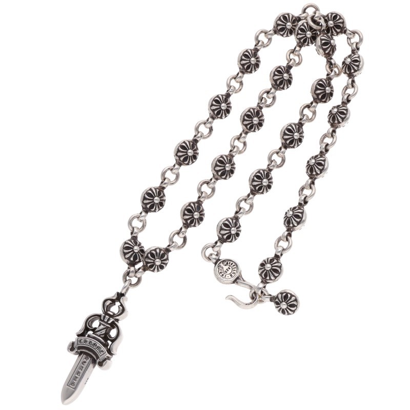 Chrome Hearts クロムハーツサークルクロスツインクロスネックレス