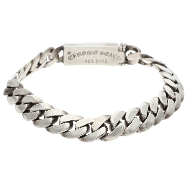 Chrome Hearts PAVEダイヤ/シルバーブレスレット ID BBY FLRL P/D/ベイビーIDフローラルクロス