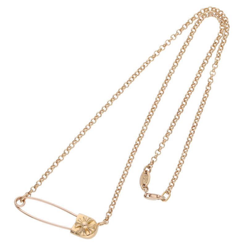 Chrome Hearts ゴールドネックレス SAFETY PIN NECKLACE/セーフティピン