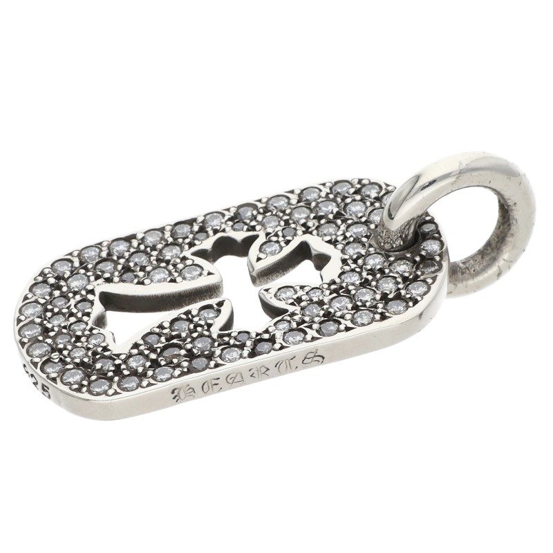 Chrome Hearts アフターPAVEダイヤネックレストップ SMALL DOGTAG P/D/A スモールドッグタグ
