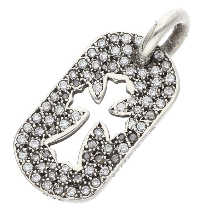 Chrome Hearts アフターPAVEダイヤネックレストップ SMALL DOGTAG P/D/A スモールドッグタグ