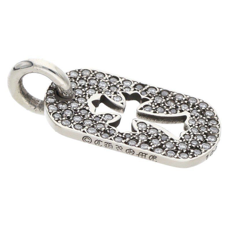 Chrome Hearts アフターPAVEダイヤネックレストップ SMALL DOGTAG P/D/A スモールドッグタグ