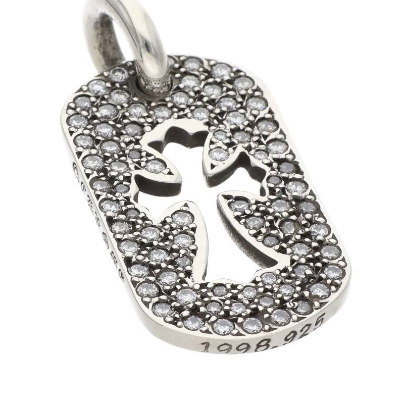 Chrome Hearts アフターPAVEダイヤネックレストップ SMALL DOGTAG P/D/A スモールドッグタグ