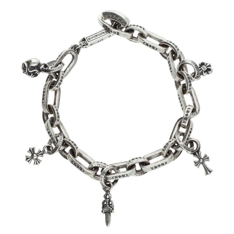 Chrome Hearts シルバーブレスレット PAPER E CHAIN MULTI/ペーパーEチェーン