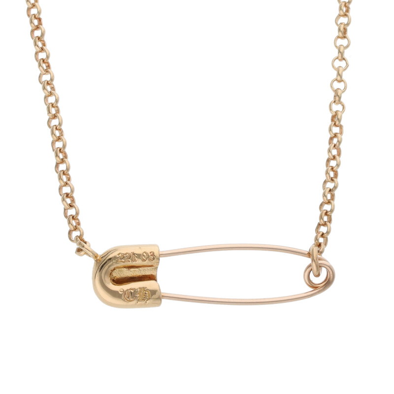 Chrome Hearts ゴールドネックレス SAFETY PIN NECKLACE/セーフティピン