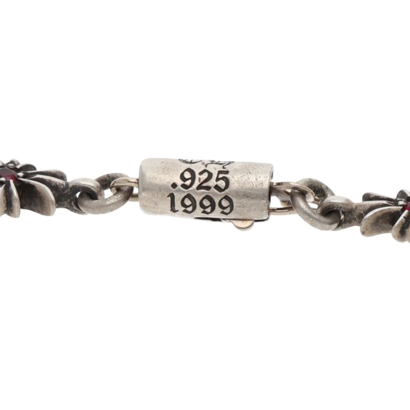 Chrome Hearts PAVEルビー/シルバーネックレス TNY E16 CRS F P RUBY/タイニーEファットクロス
