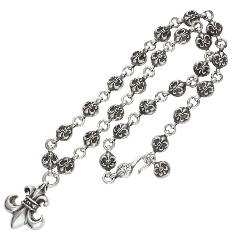 Chrome Hearts シルバーネックレス #1 BS FLUERBL CHN BS FLUER BS