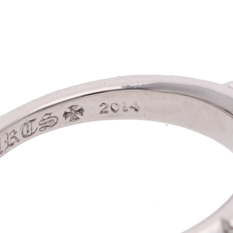Chrome Hearts PAVEサファイア/ホワイトゴールドリング 18KWG BABYCLSC P/SAP/ベイビークラシックフローラルクロス