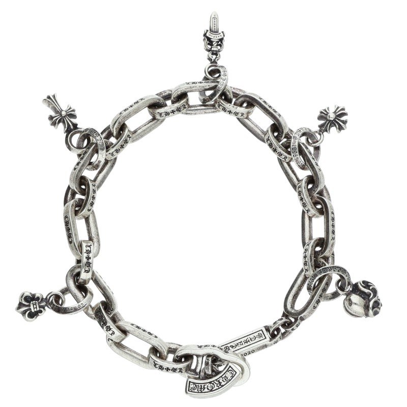 Chrome Hearts シルバーブレスレット PAPER E CHAIN MULTI/ペーパーEチェーン