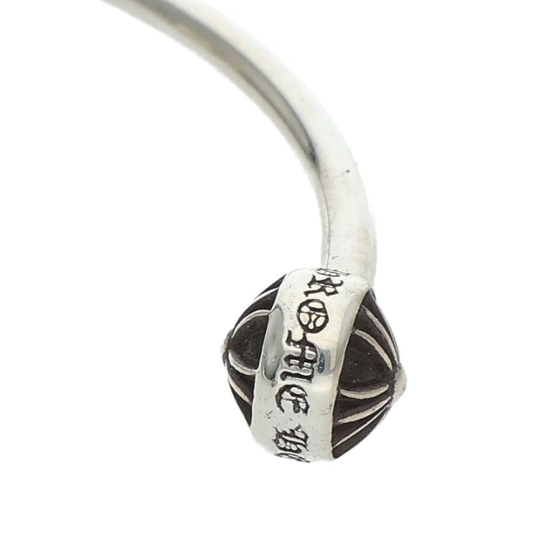 CHROME HEARTS　s925 フラワーモチーフ バングル CHROME HEARTS クロムハーツ ベビーIDフローラルクロスブレスレット