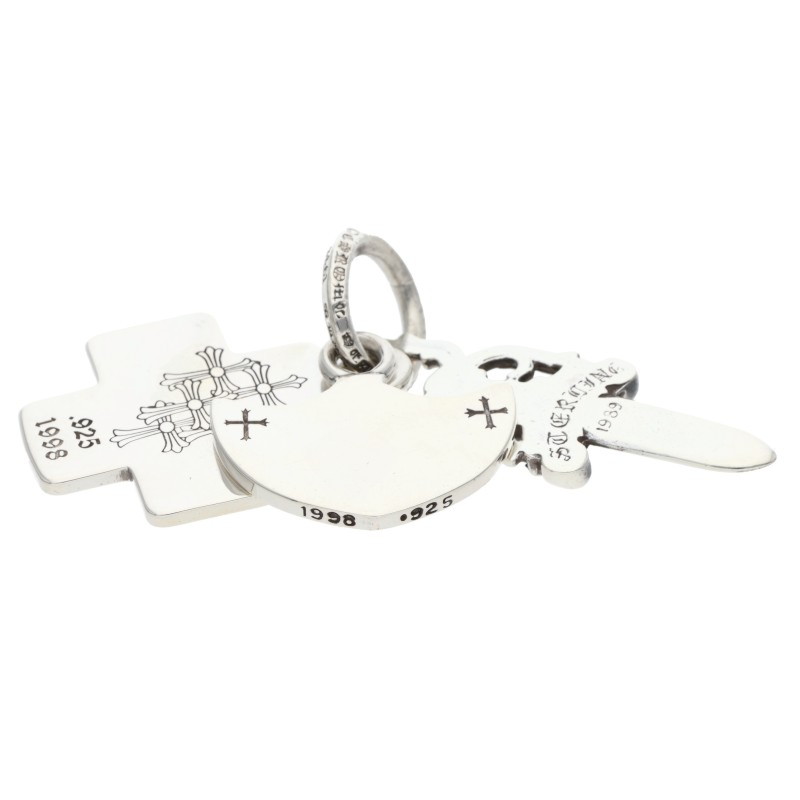 Chrome Hearts シルバーネックレストップ 3TRINKETS withOring/スリートリンケッツ