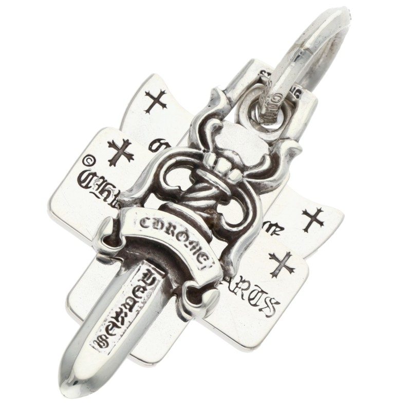 Chrome Hearts シルバーネックレストップ 3TRINKETS withOring/スリートリンケッツ