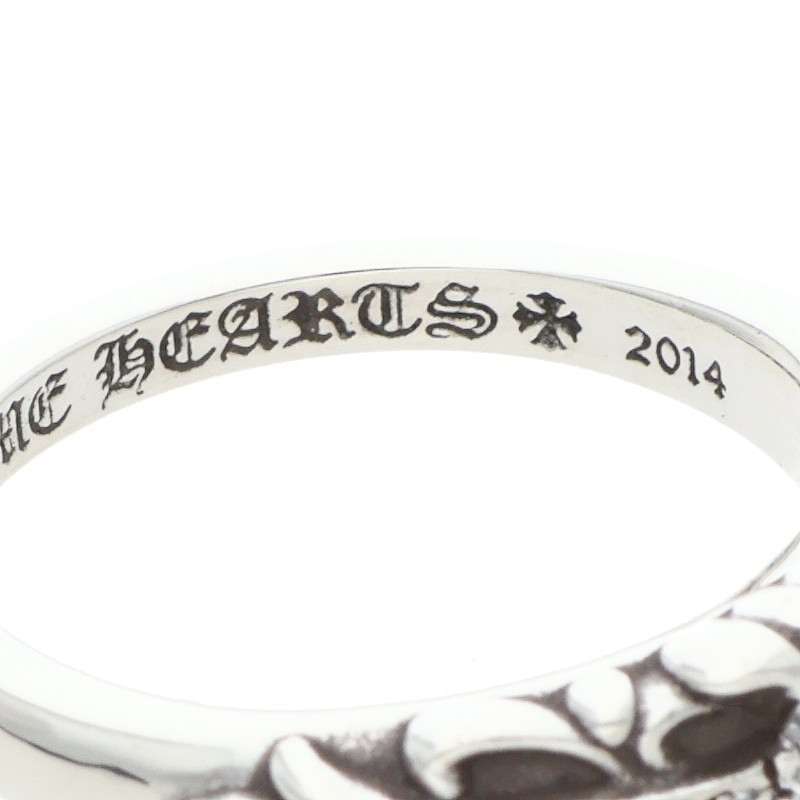 Chrome Hearts PAVEダイヤ/シルバーリング BABY CLSC P/D/ベイビークラシックフローラルクロス