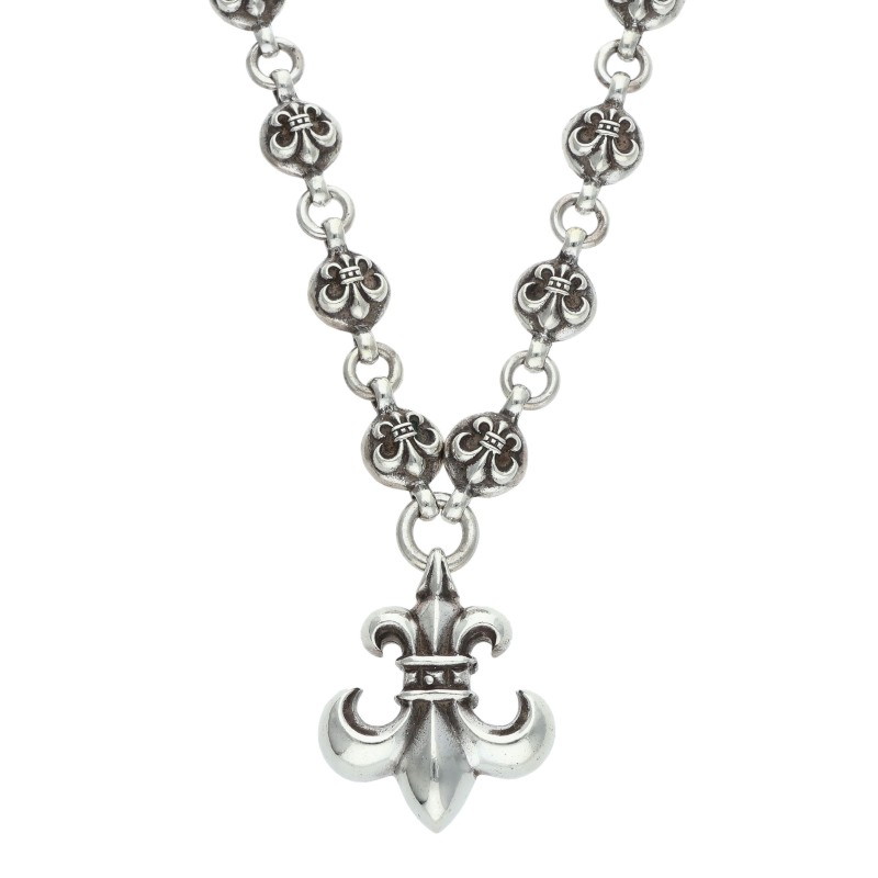 Chrome Hearts シルバーネックレス #1 BS FLUERBL CHN BS FLUER BS