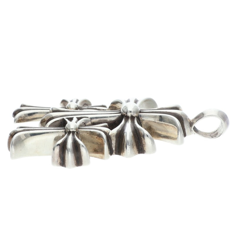 Chrome Hearts シルバーネックレストップ 3 CH CRS SML/トリプルCHクロススモール