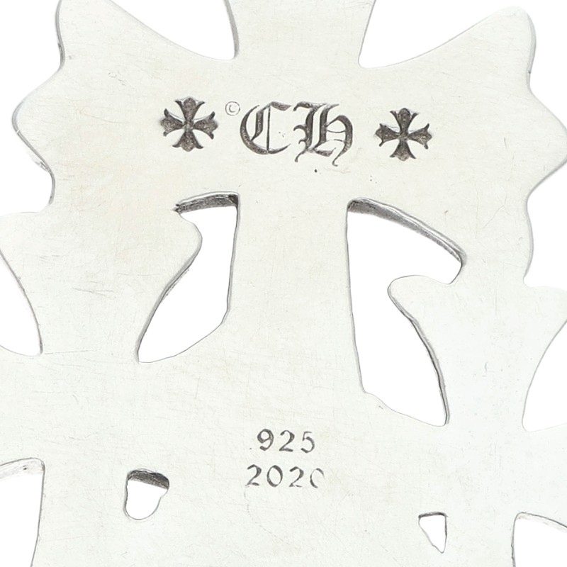 Chrome Hearts シルバーネックレストップ 3 CH CRS SML/トリプルCHクロススモール